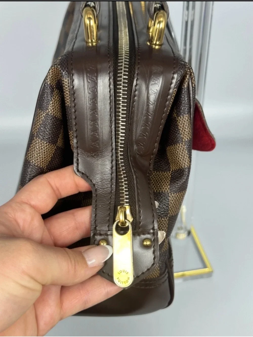 Louis Vuitton Damier Ebene Knightsbridge Top Handle Handbag